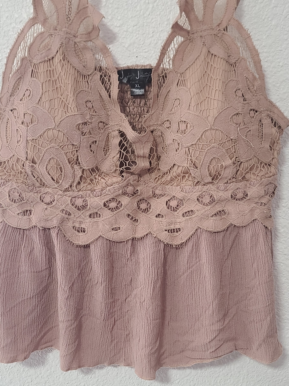 J for Justify Blush Lace-Trim Camisole - Picture 2 of 7